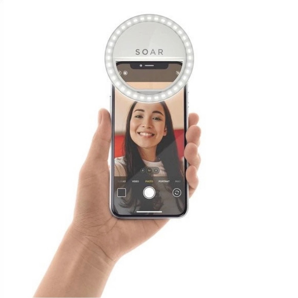 Soar LED RING LIGHT Cell Phone Clip On New In Box
